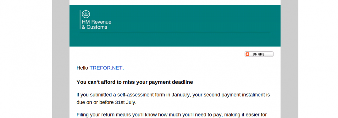 hmrc scam spam