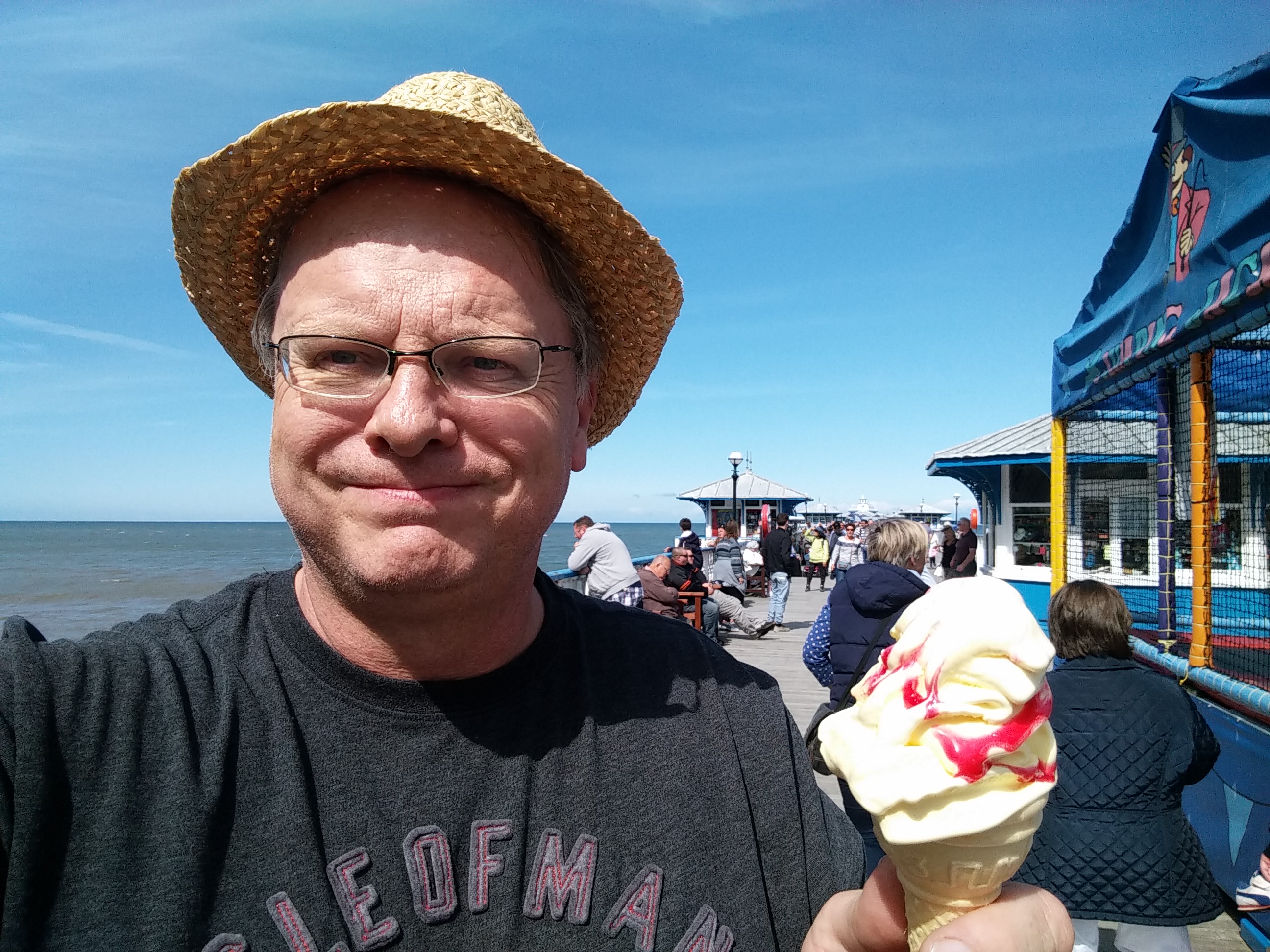 ice cream on Llandudno pier