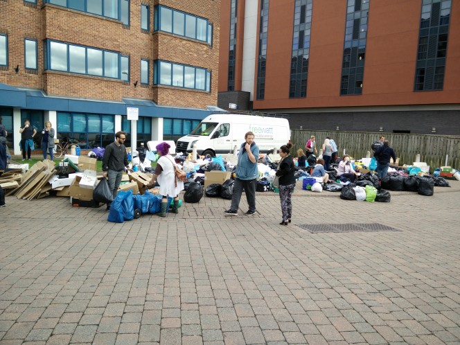 aid donations at Lincoln Brayford Wharf