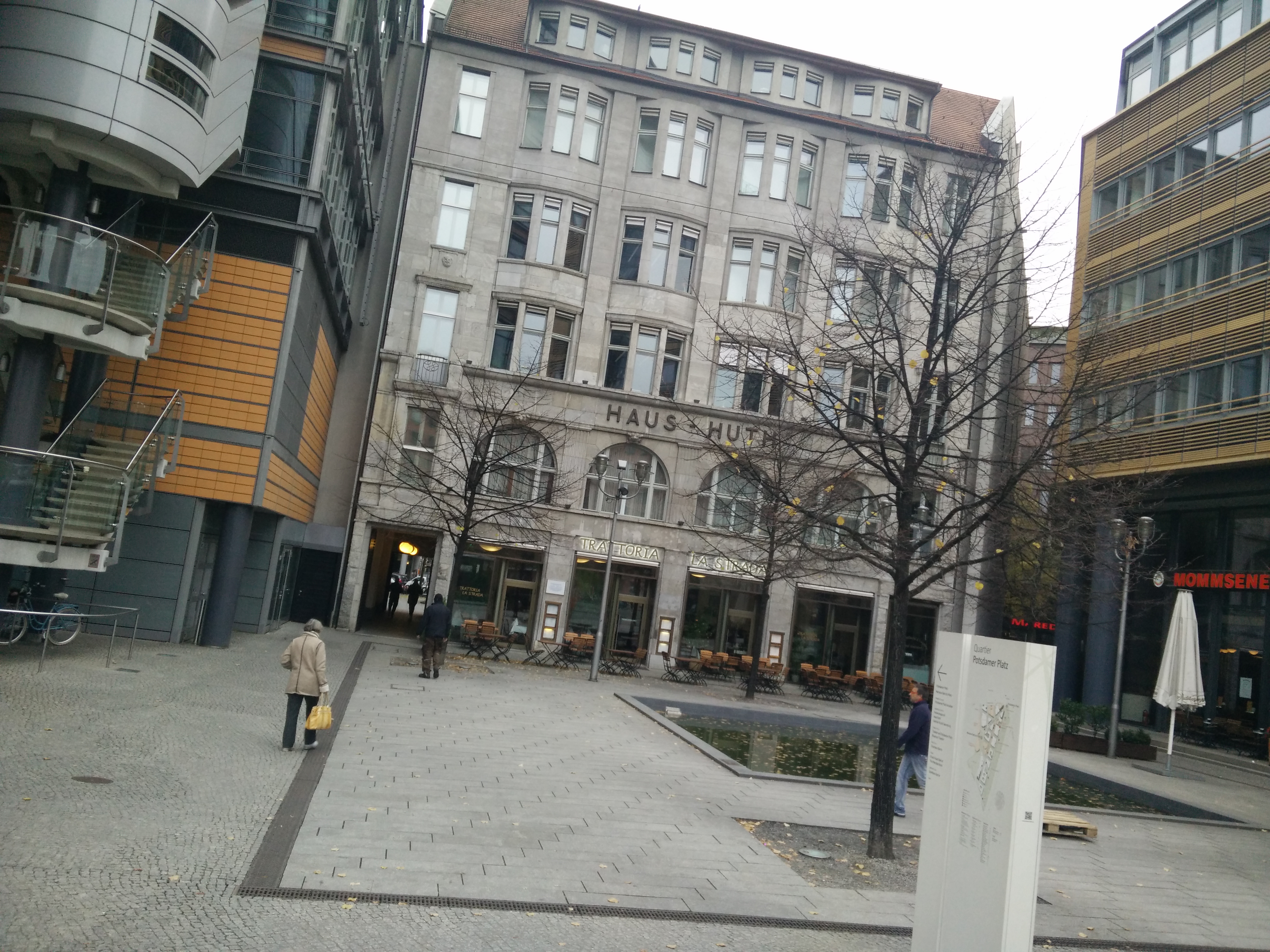 bomb survivor near sony centre in berlin