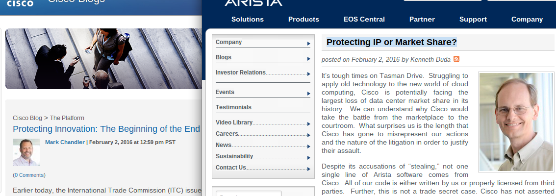cisco arista court case