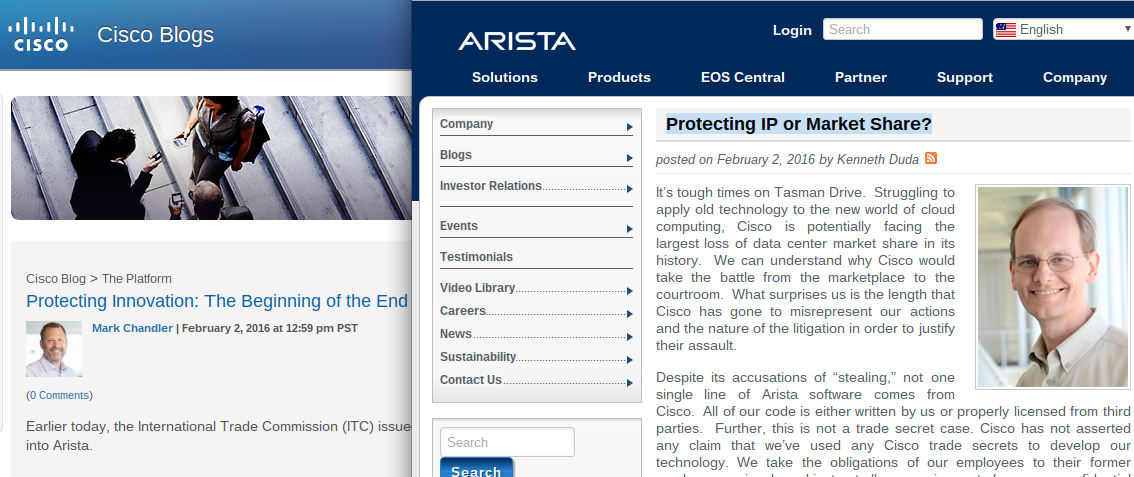 cisco arista court case