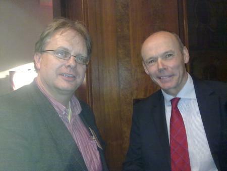 Trefor Davies with Sir Clive Woodward