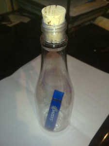 memory stick in a bottle