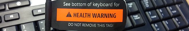 Microsoft health warning on keyboard
