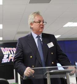Timico Chairman Tim Radford makes a few opening remarks at opening of Newark datacentre