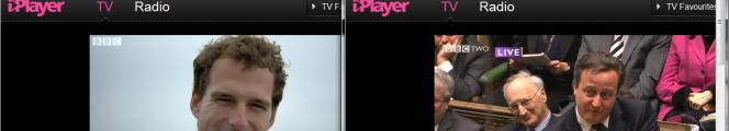 iPlayer screenshots using 4G - multiple simultaneous streams