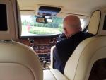inside the Bentley Mulsanne with chauffeur Michael