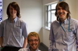 Luke, Cark and Ashley before the haircut