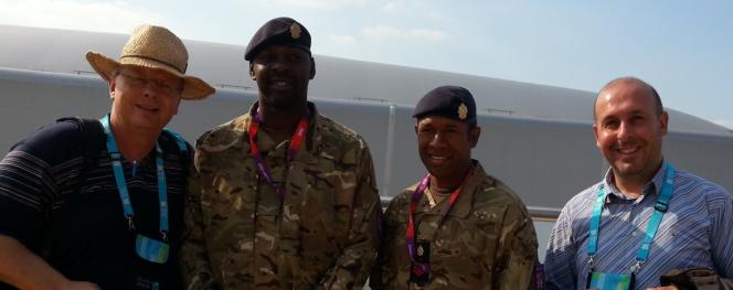 off duty soldiers at the Olympic Games