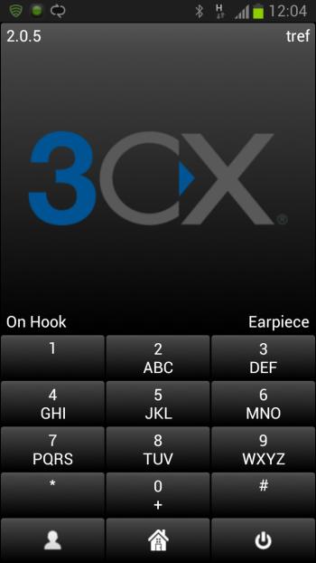 3CX SIP softclient running on Samsung Galxy S3 and hanging off the IPCortex on RaspberryPi