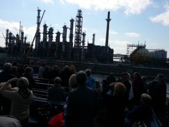 Timico engineers wave goodbye to Blighty as they depart from Liverpool Docks