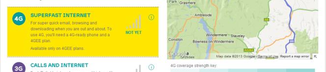 EE 4G availability in Cumbria
