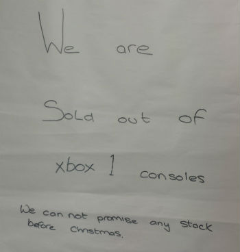 xbox1 console sold out
