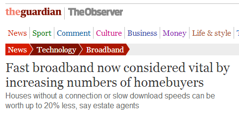 broadband vital to home values