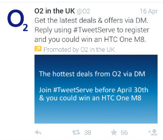 o2 deal promoted tweet