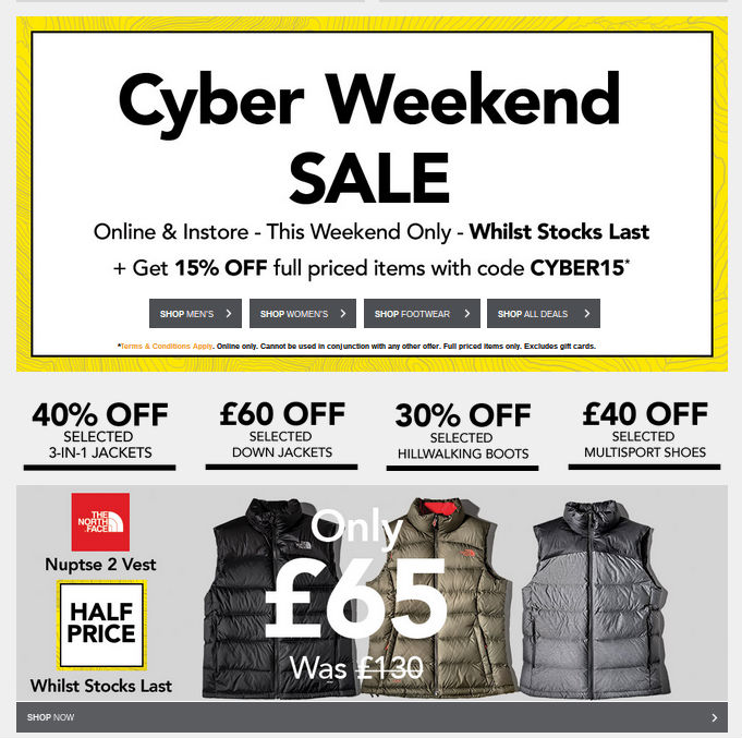 blacks cyber weekend deals