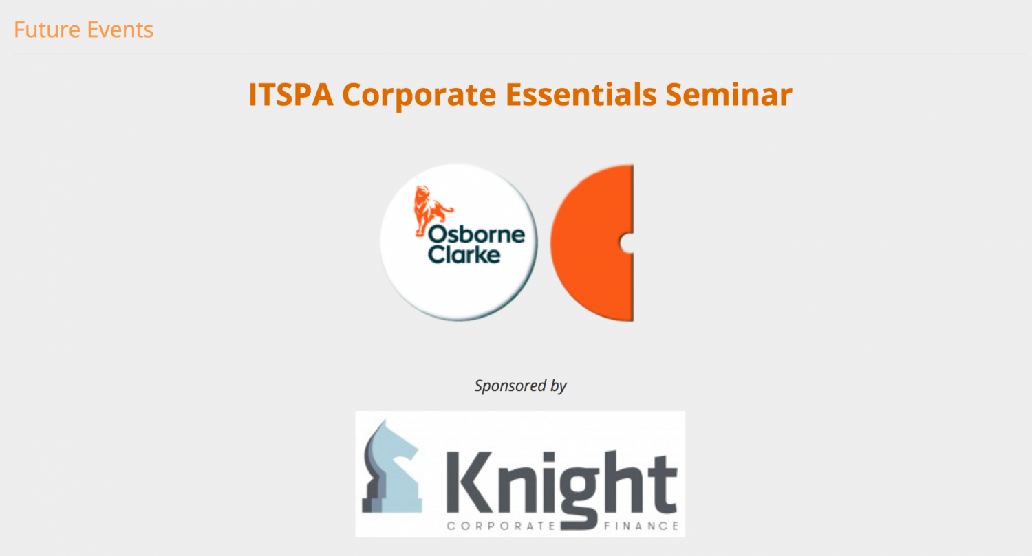 ITSPA Corporate Finance workshop